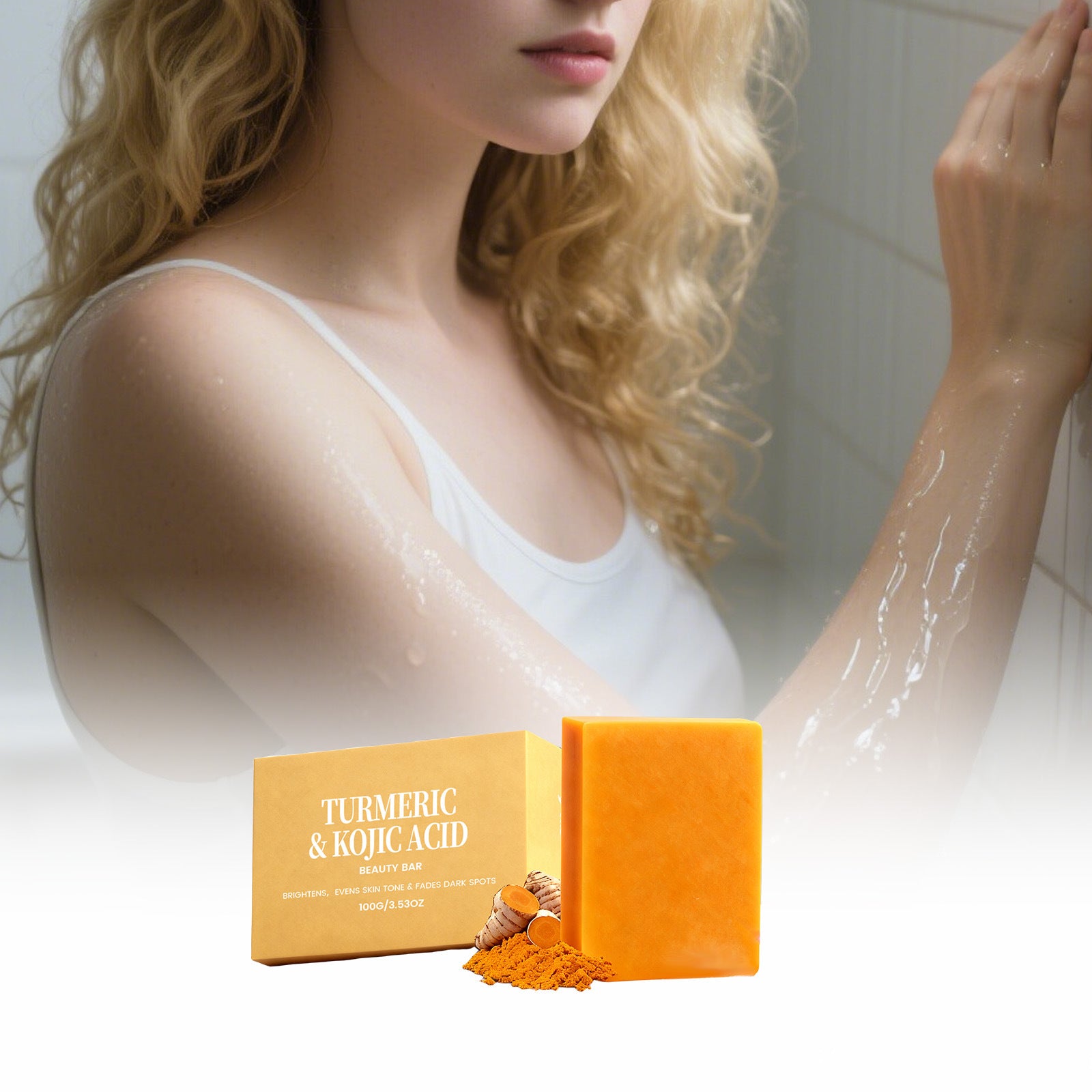 Turmeric and Kojic Acid Cleansing Beauty Bar for Face and Body - 8