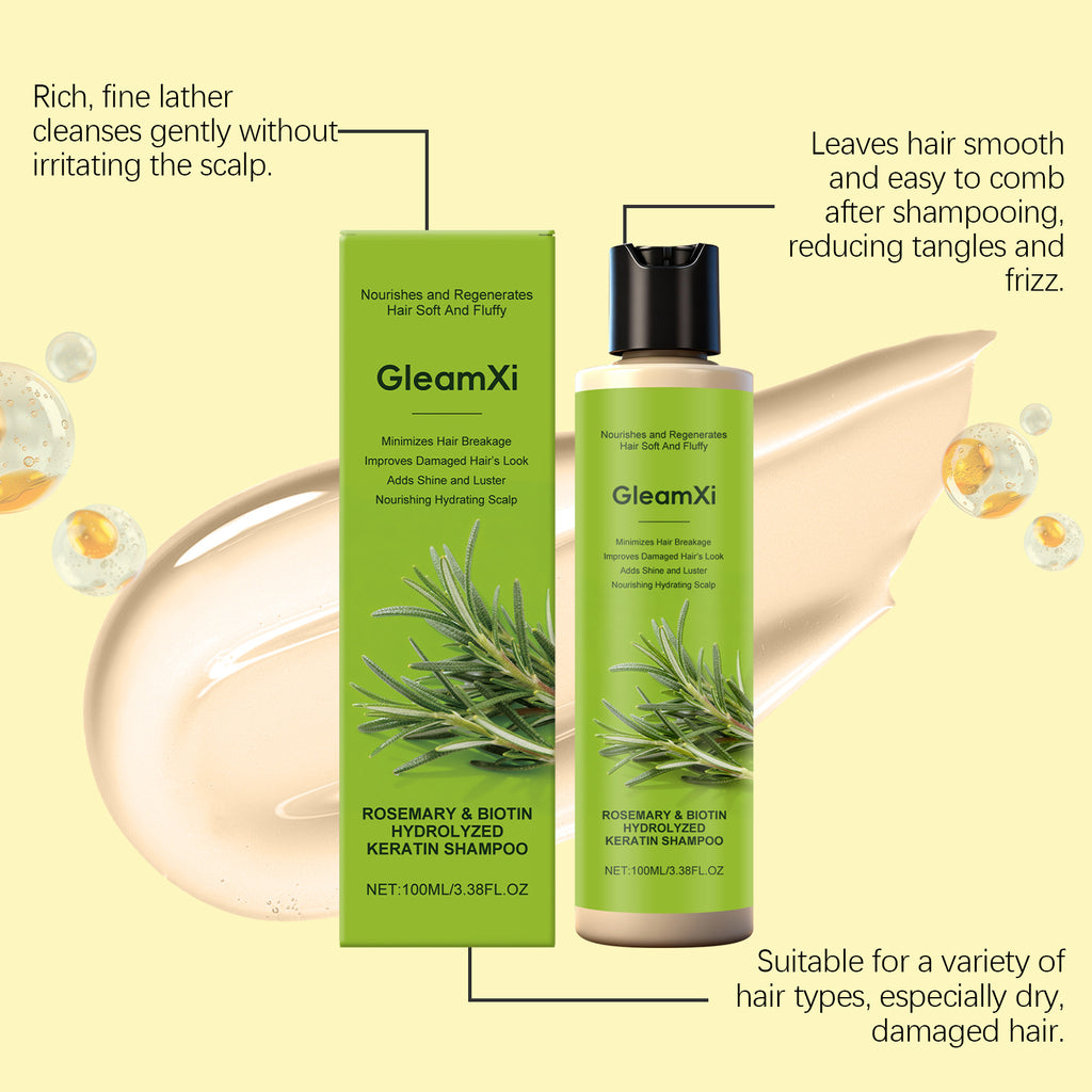 Rosemary Biotin Keratin Shampoo for Hair Repair and Scalp Hydration