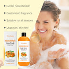 Persimmon Extract Body Wash Odor Control and Skin Brightening Shower Gel