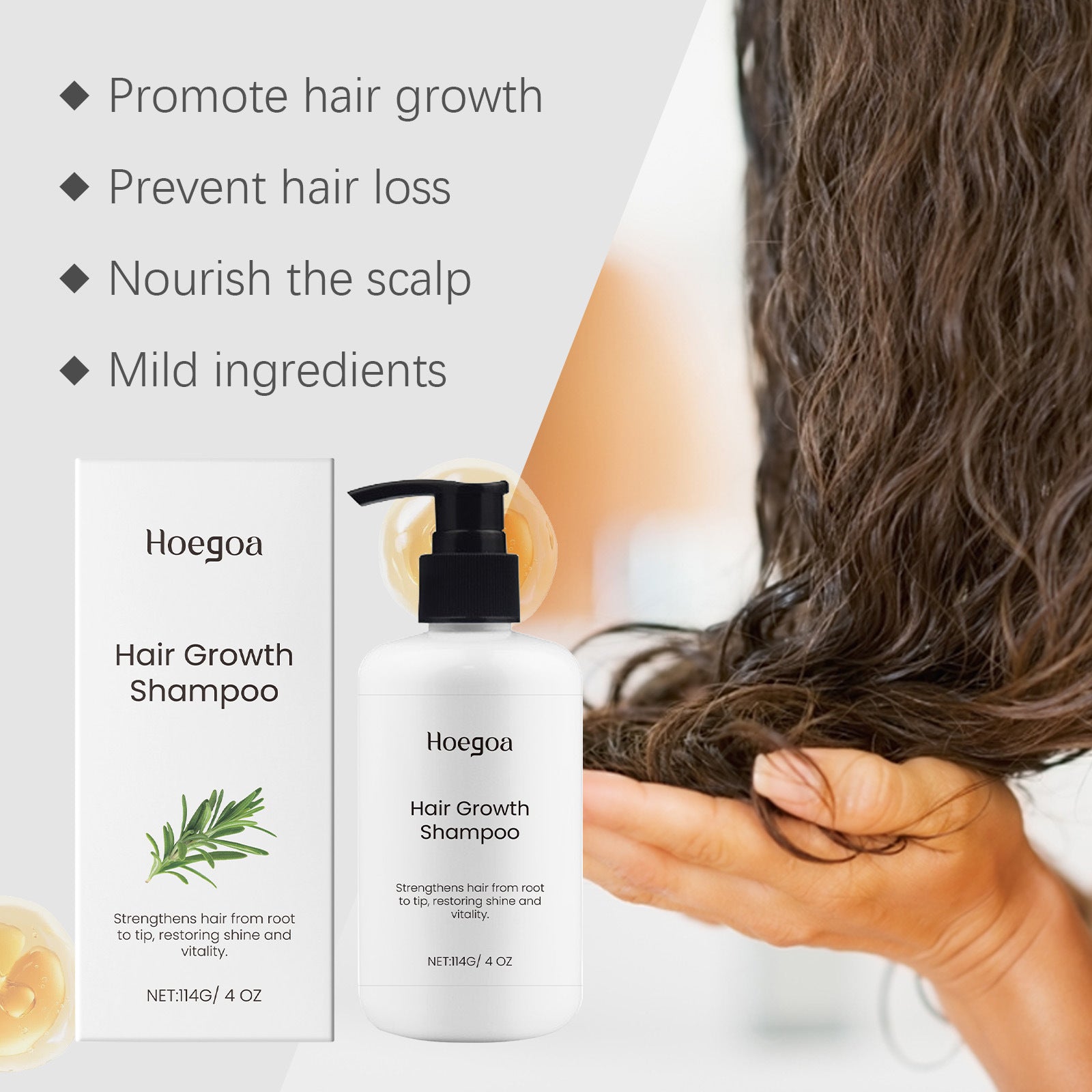 114g Rosemary Hair Growth Shampoo for Thinning Hair and Scalp Care - 15