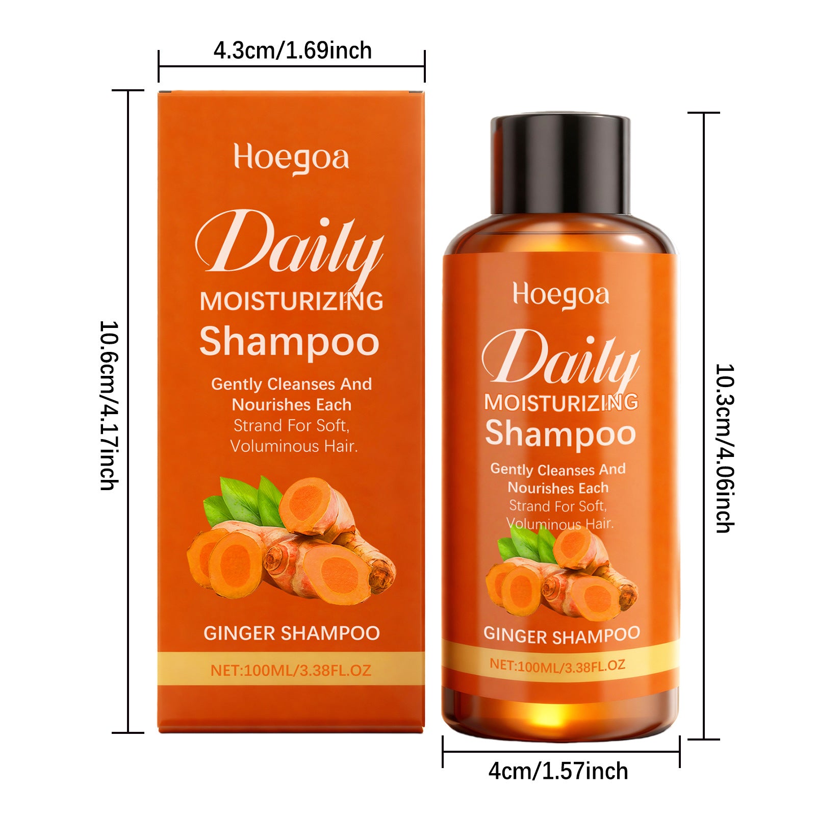 Ginger Shampoo Scalp Nourishing Oil Control and Volumizing Hair Cleanser