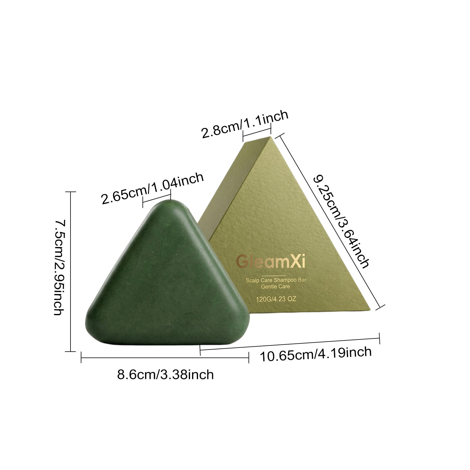 Triangle Shampoo Bar Deep Cleansing Strengthening Scalp Care 120g