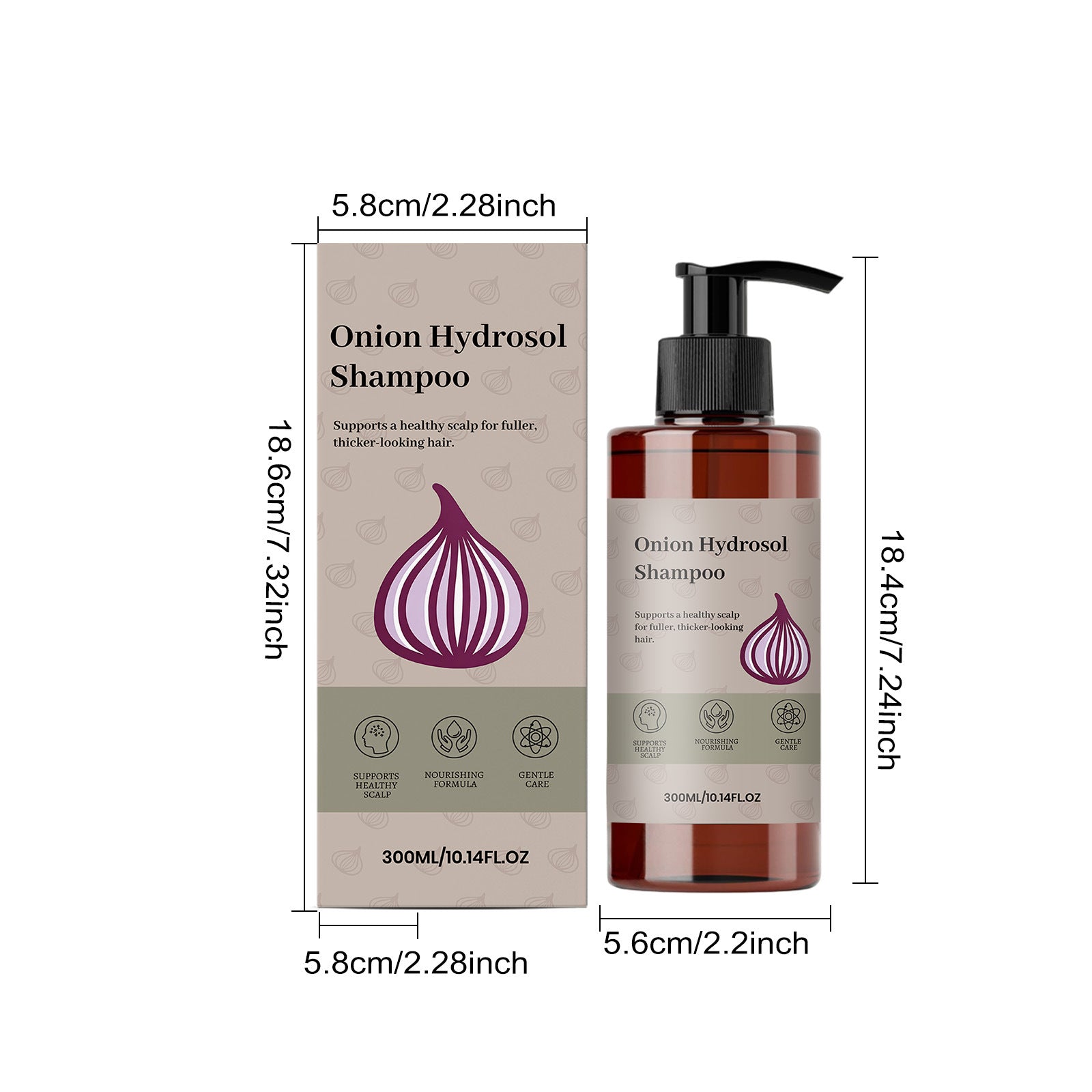 Onion Hydrosol Scalp Nourishing Shampoo 300ml for Hair Growth