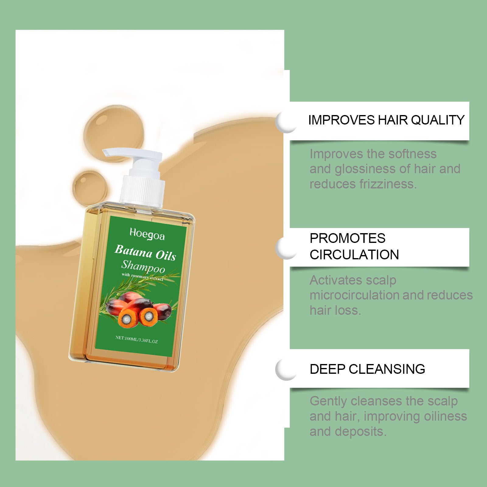 Batana Oil and Rosemary Hair Growth Shampoo 100ml