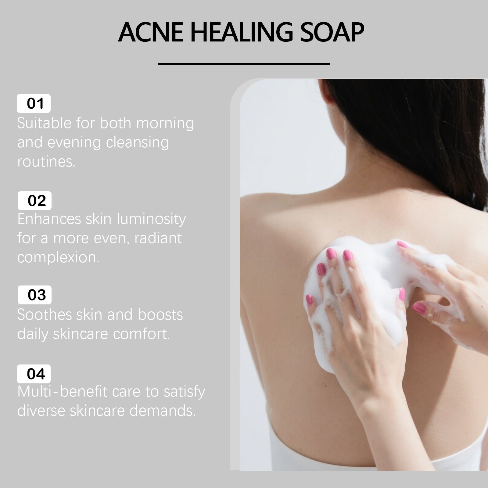 Turmeric Bar Soap for Back and Body Acne Treatment and Skin Brightening - 12