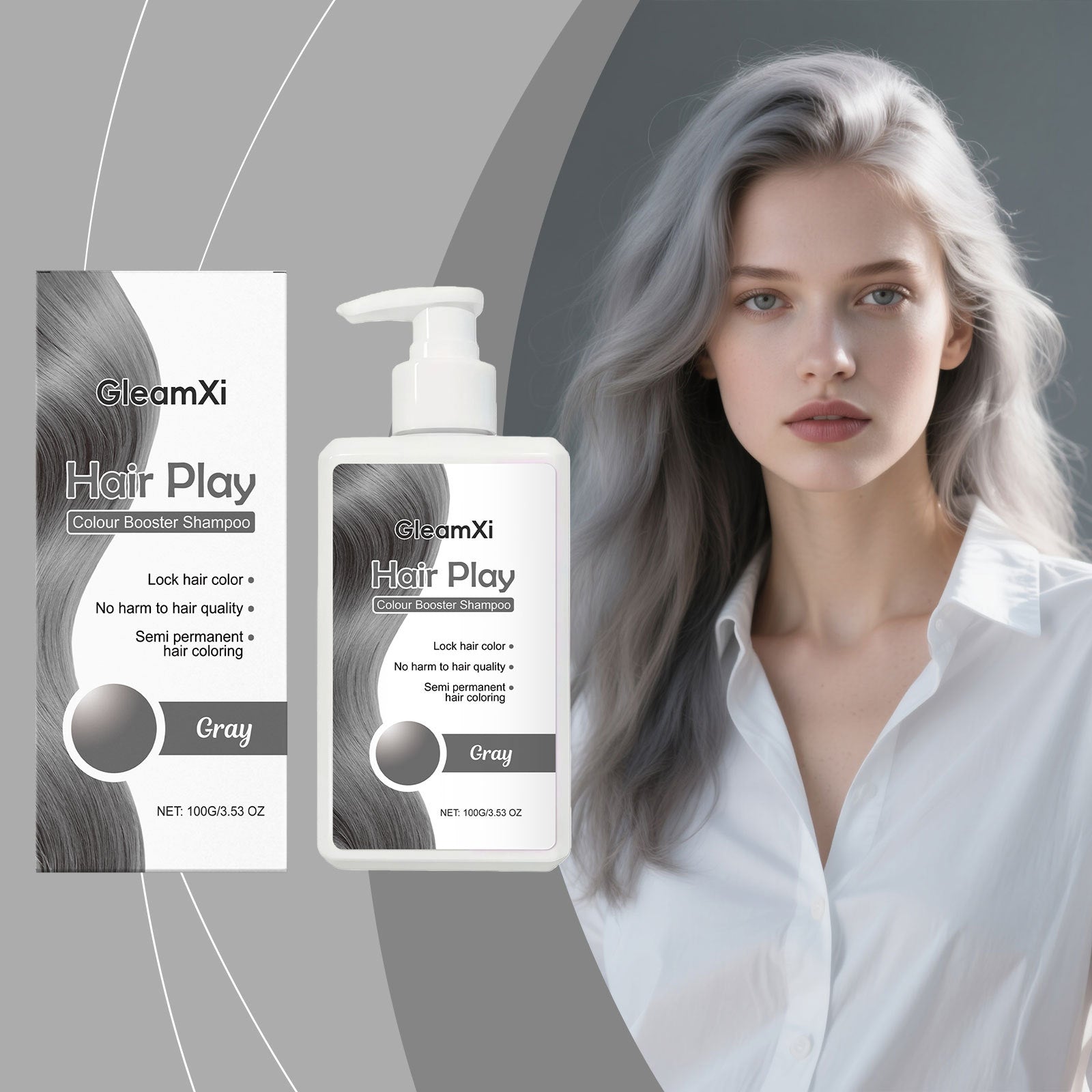 100g Gray Hair Color Locking and Nourishing Dyeing Shampoo