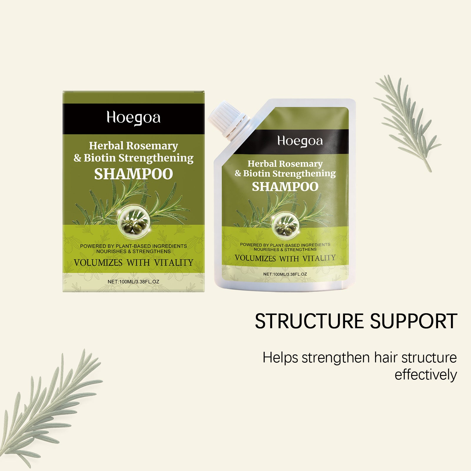 Herbal Rosemary and Biotin Strengthening Shampoo 100ml