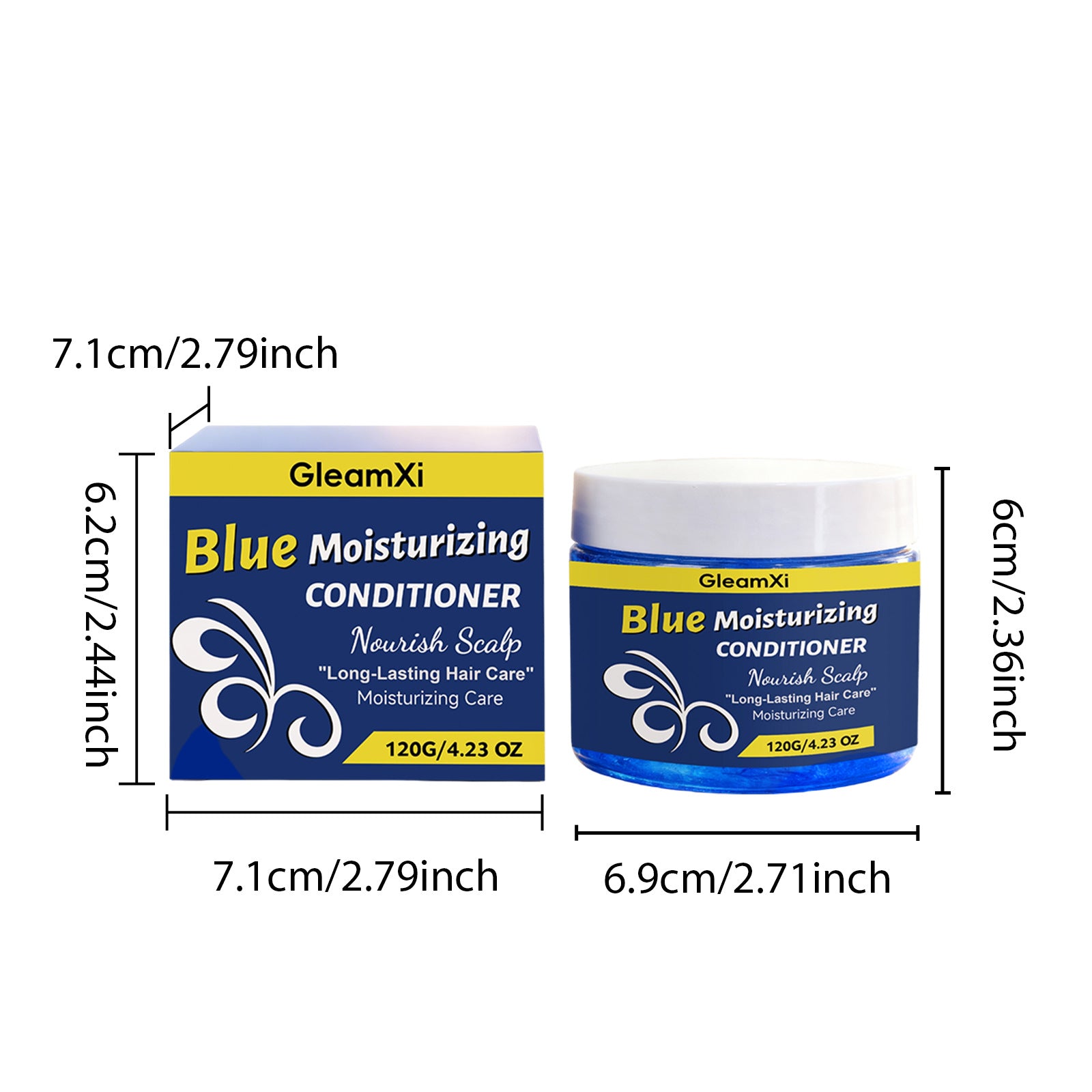 Deep Moisturizing Blue Hair Conditioner Treatment Mask 120g