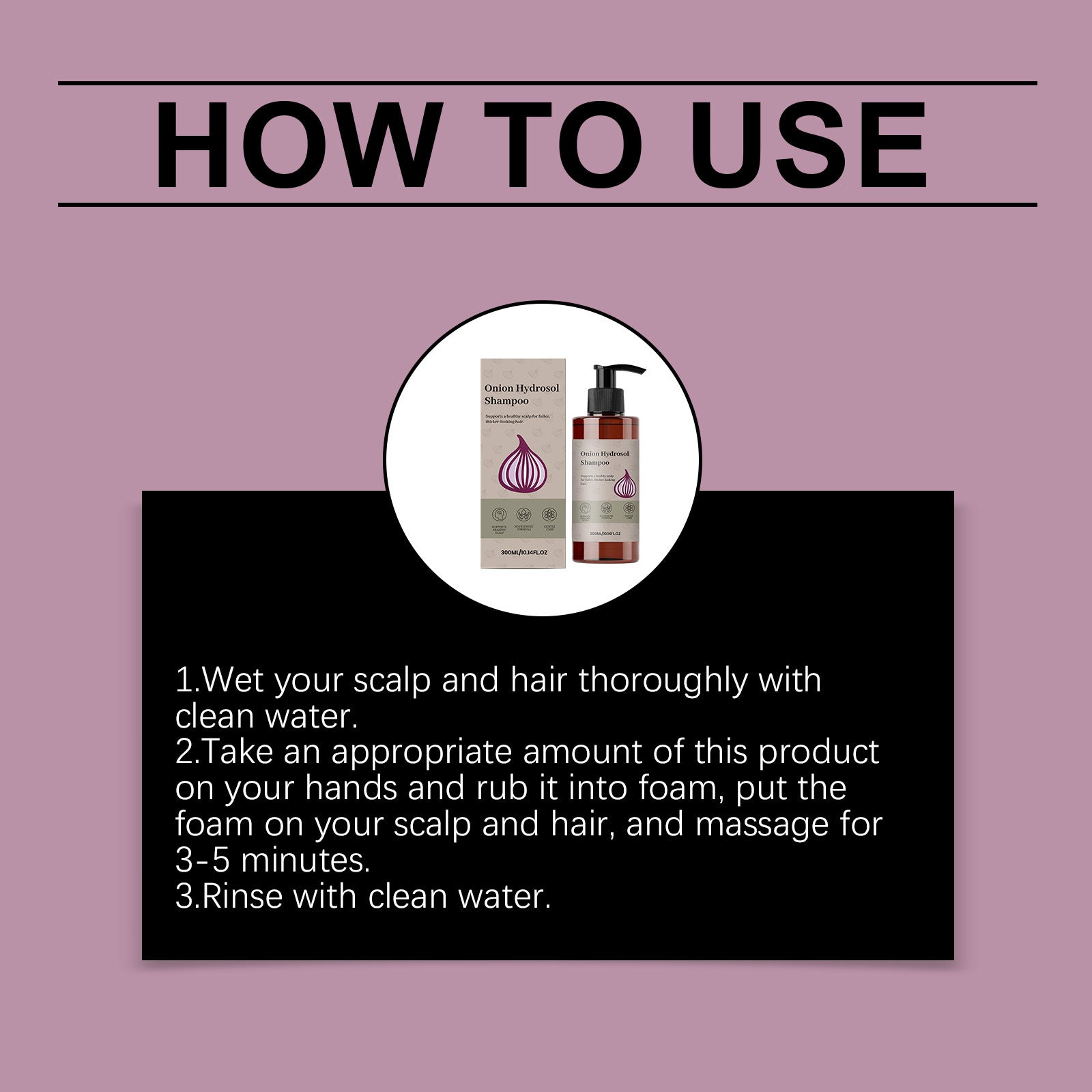 Onion Hydrosol Scalp Nourishing Shampoo 300ml for Hair Growth - 9