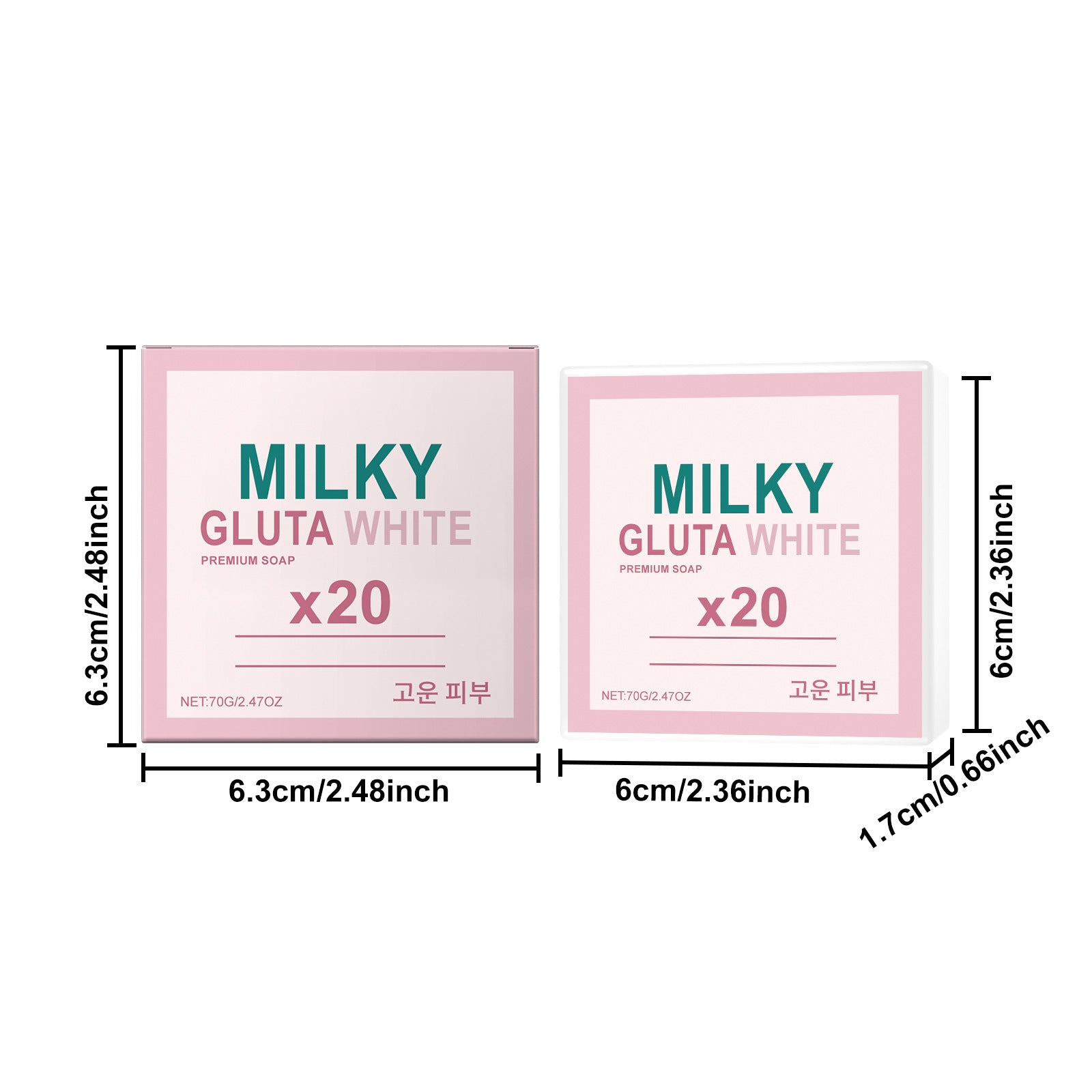 Milky Gluta White Exfoliating and Moisturizing Cleansing Soap 70g
