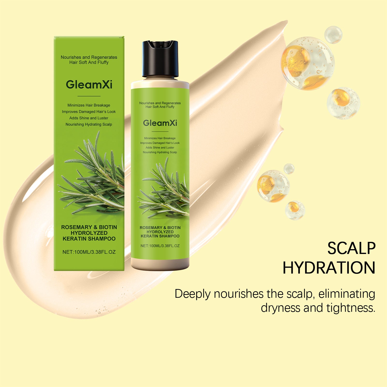 Rosemary Biotin Keratin Shampoo for Hair Repair and Scalp Hydration - 14