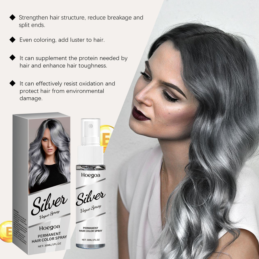30ml Temporary Silver Hair Color Spray Washable Tint