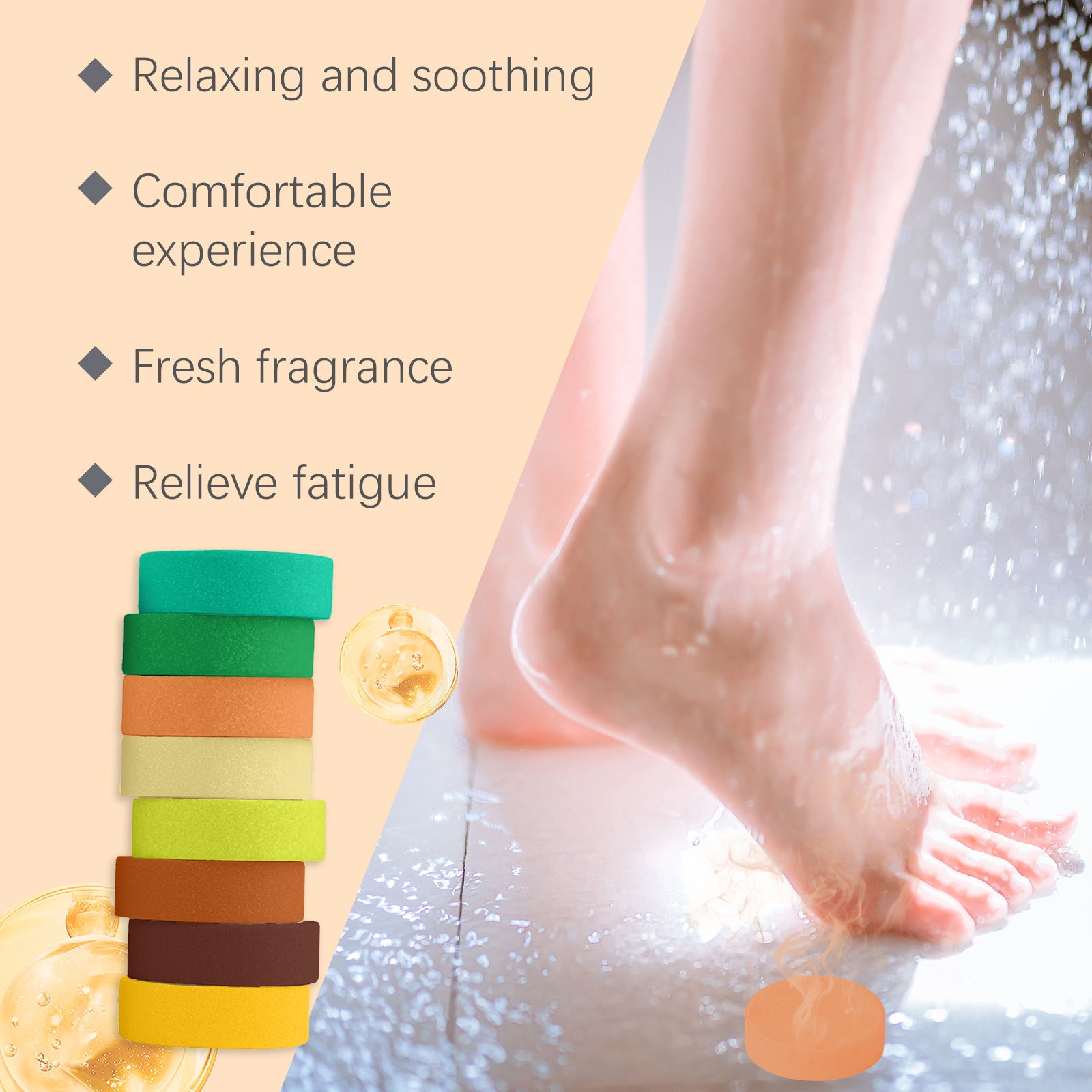 8 Piece Aromatherapy Shower Steamer Tablet Set for Relaxation