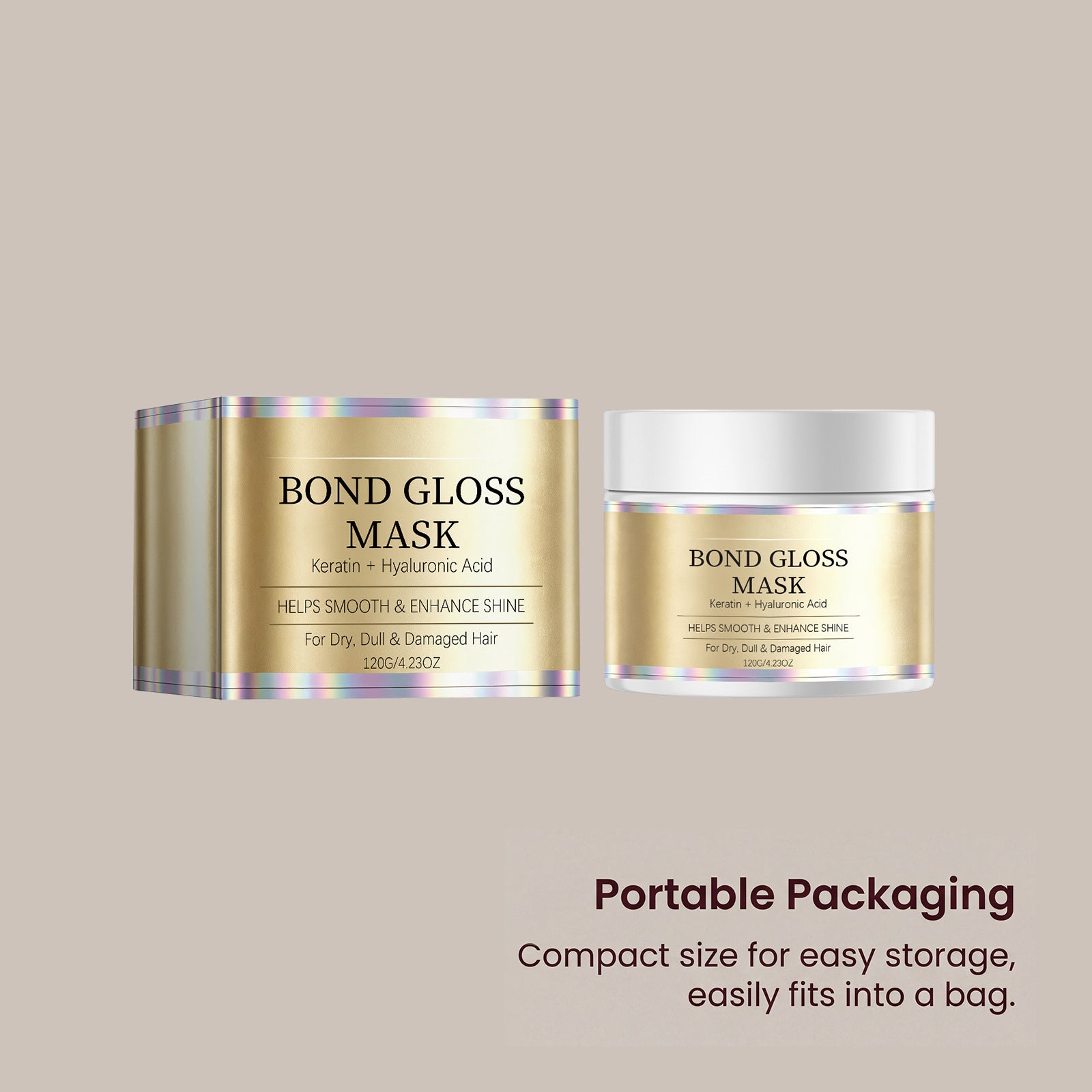 Bond Gloss Hair Mask with Keratin and Hyaluronic Acid 120g