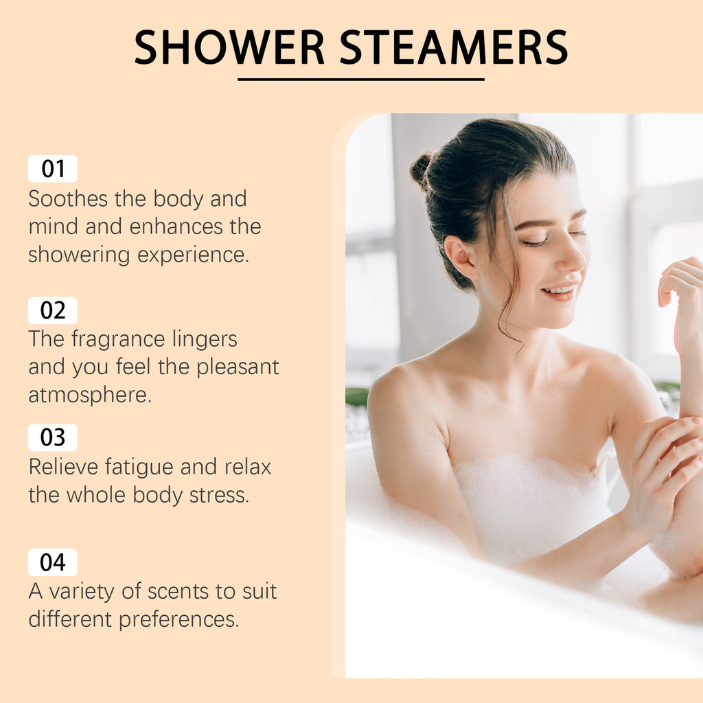8 Piece Aromatherapy Shower Steamer Tablet Set for Relaxation
