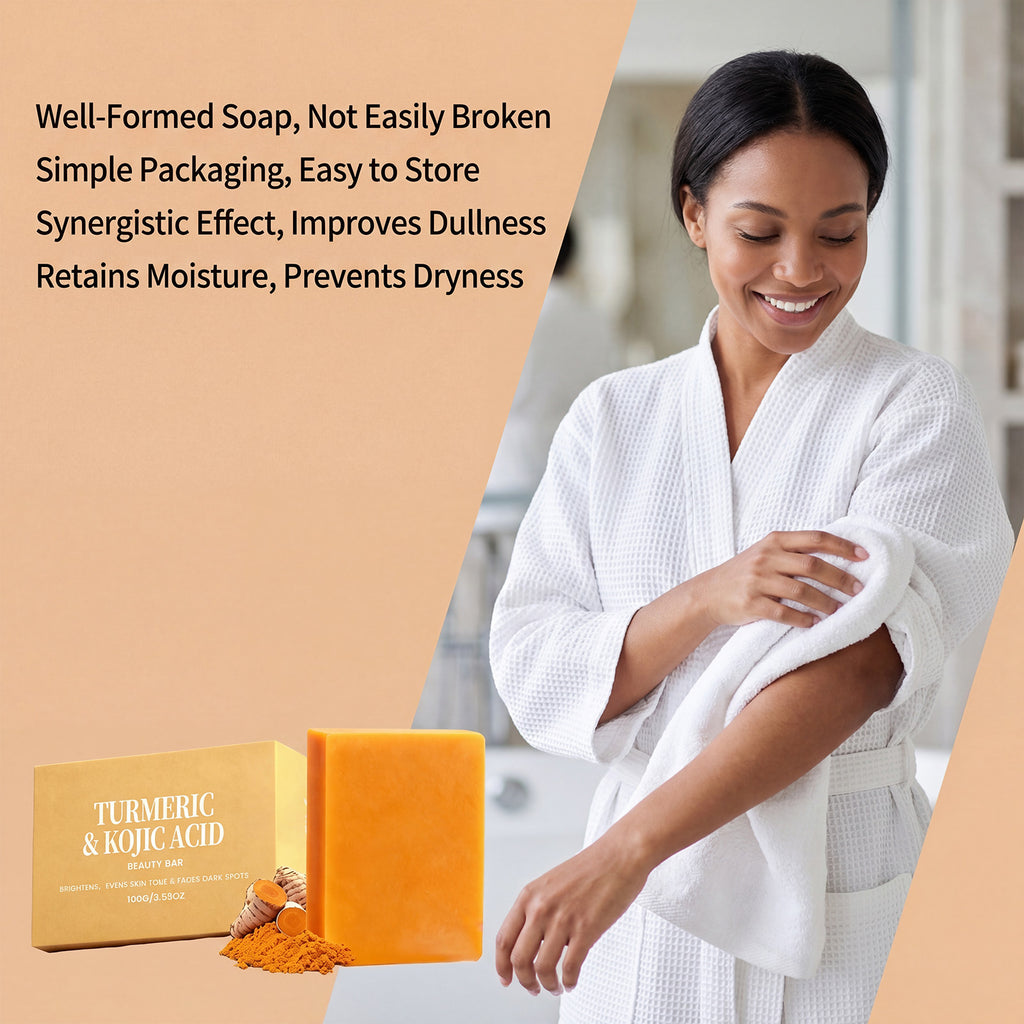 Turmeric and Kojic Acid Cleansing Beauty Bar for Face and Body