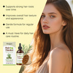 Rosemary Castor Hair Thickening Oil Set with Silicone Scalp Massager