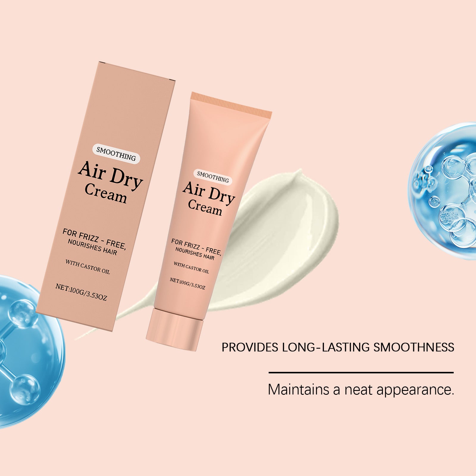 Air Dry Smoothing Hair Cream Anti Frizz Leave In Conditioner 100g