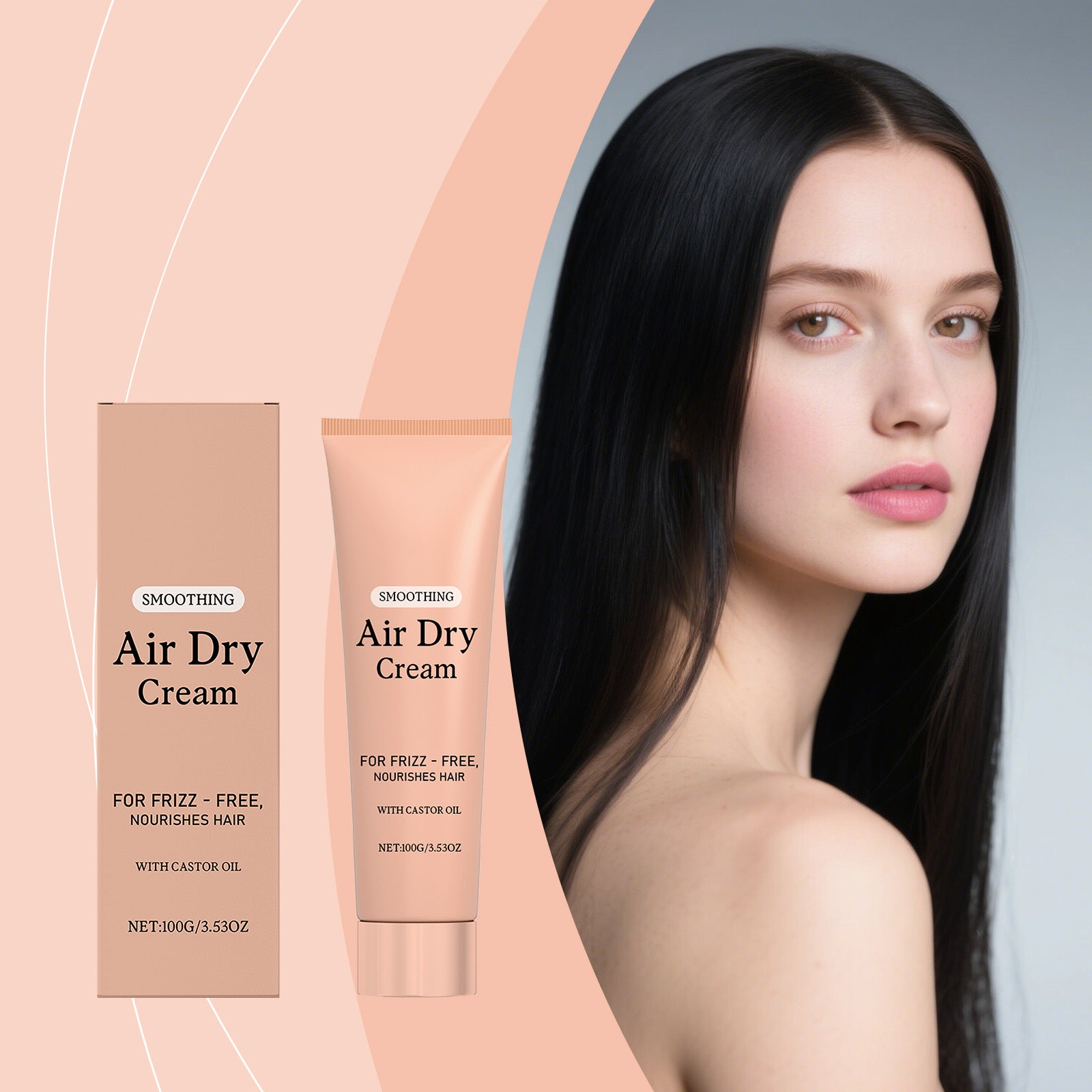 Air Dry Smoothing Hair Cream Anti Frizz Leave In Conditioner 100g