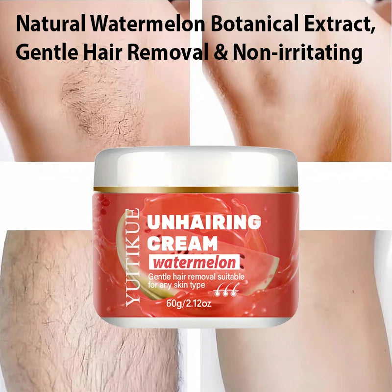 YUITIKUE Watermelon Hair Removal Cream Depilatory Body Treatment 60g - 4
