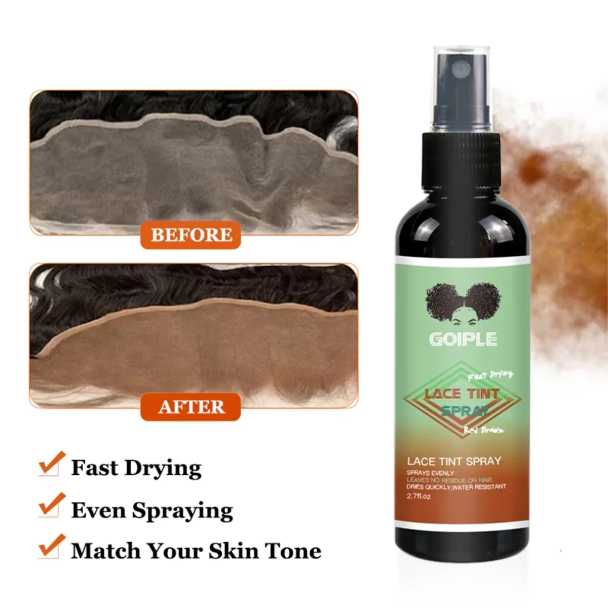 Goiple Lace Wig Adhesive Kit Waterproof Glue Remover and Tint Spray - 2