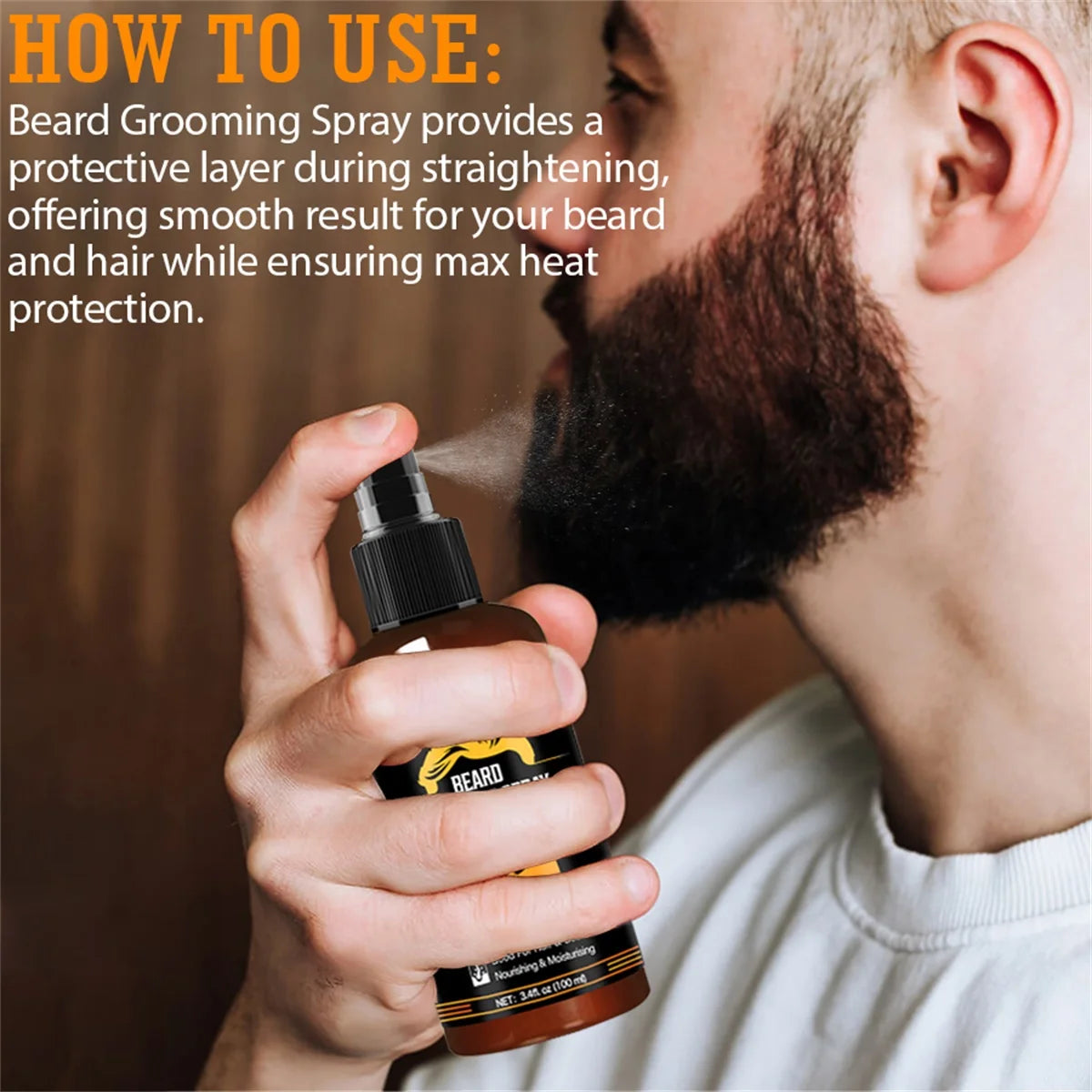 Beard Grooming Spray Moisturizing and Nourishing Serum for Men 2 Pack