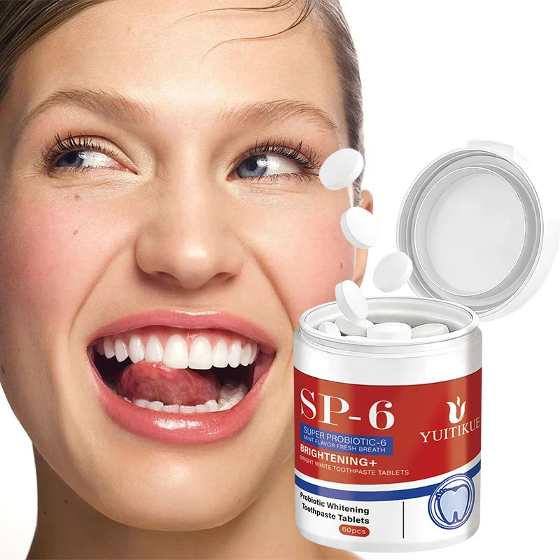 SP-6 Probiotic Toothpaste Tablets Mint Whitening Fresh Breath Care - 3
