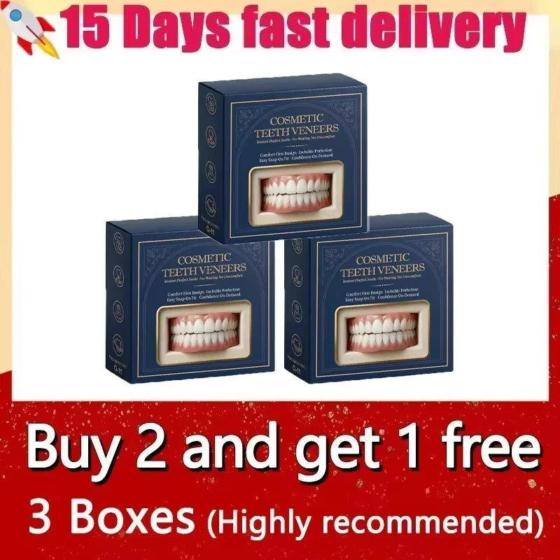 Full Mouth Cosmetic Denture Set with Storage Case