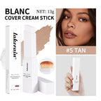 Full Coverage Foundation Cream Stick with Blending Brush