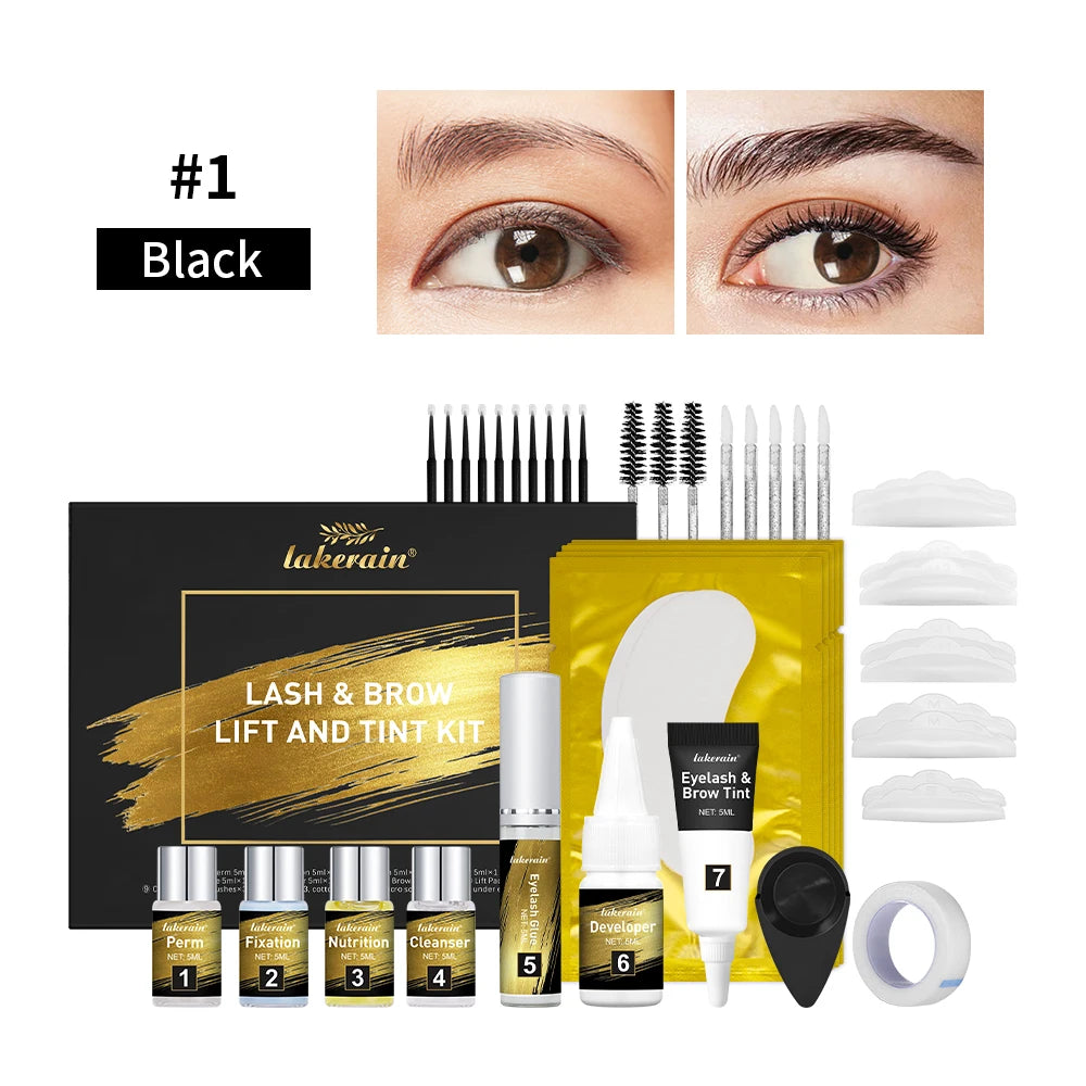 Professional Lash Lift and Brow Tinting Kit for Salon and Home Use - 1