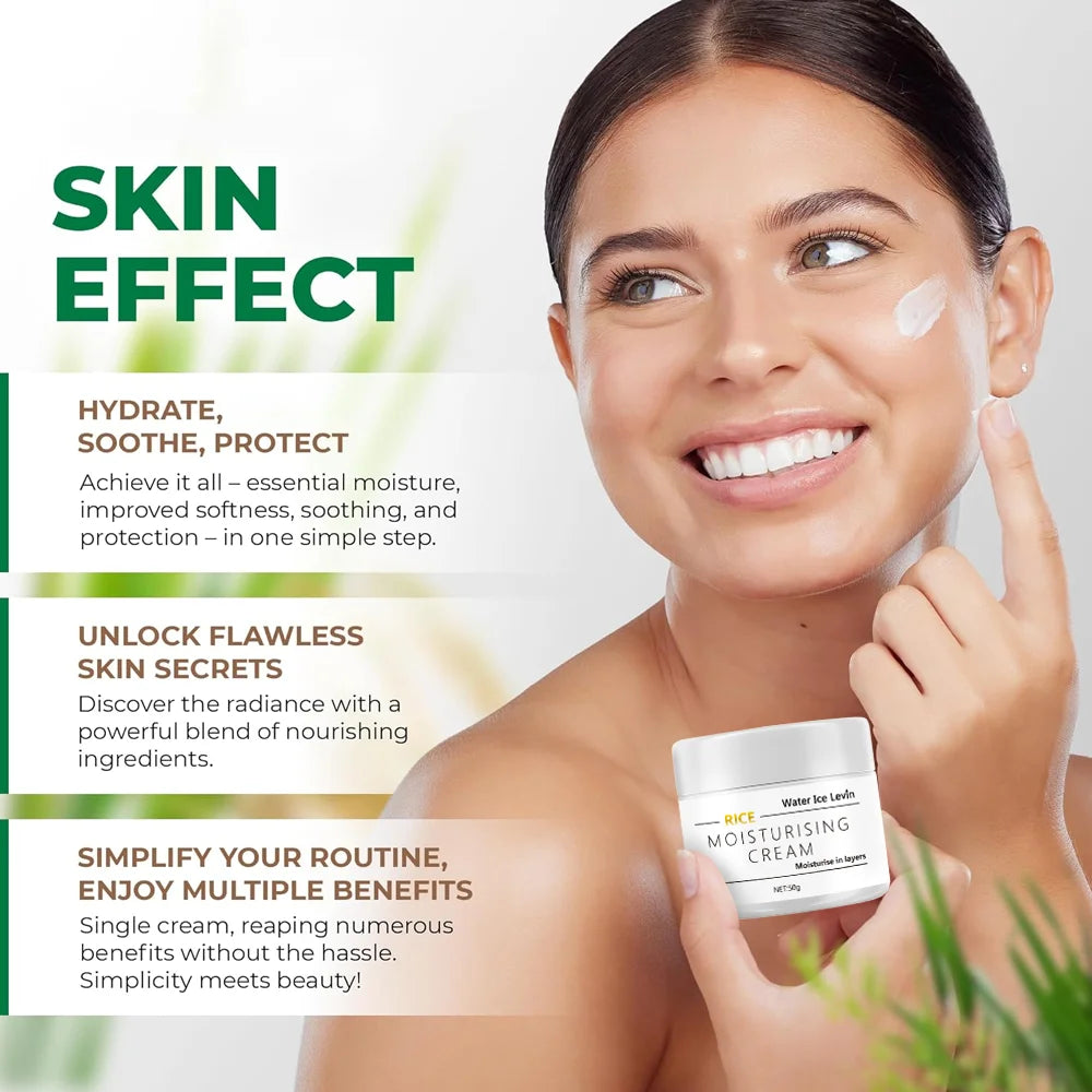 Water Ice Levin Rice Moisturizing Face Cream Hydrating Anti Aging - 15