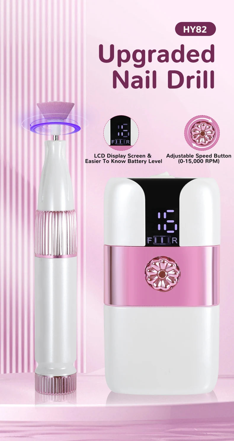 Portable Rechargeable Electric Nail Drill for Manicure and Pedicure - 8