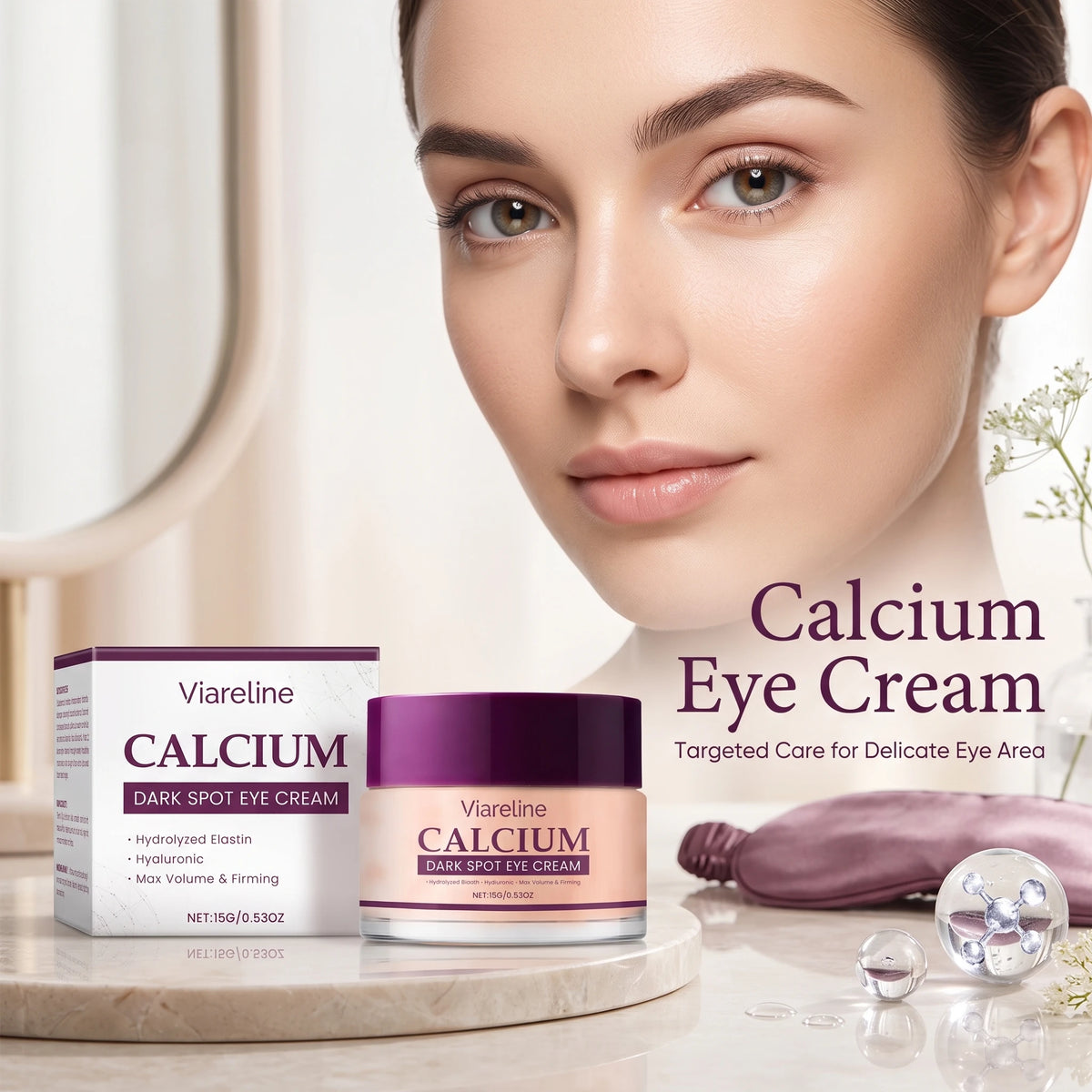 Firming Calcium Eye Cream for Dark Circles and Fine Lines