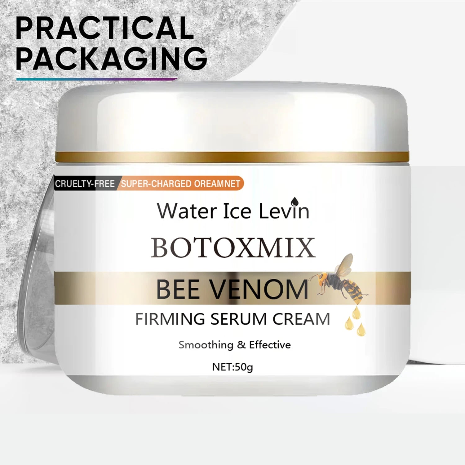 Water Ice Levin Bee Venom Firming Cream Anti Aging Face Moisturizer - 2