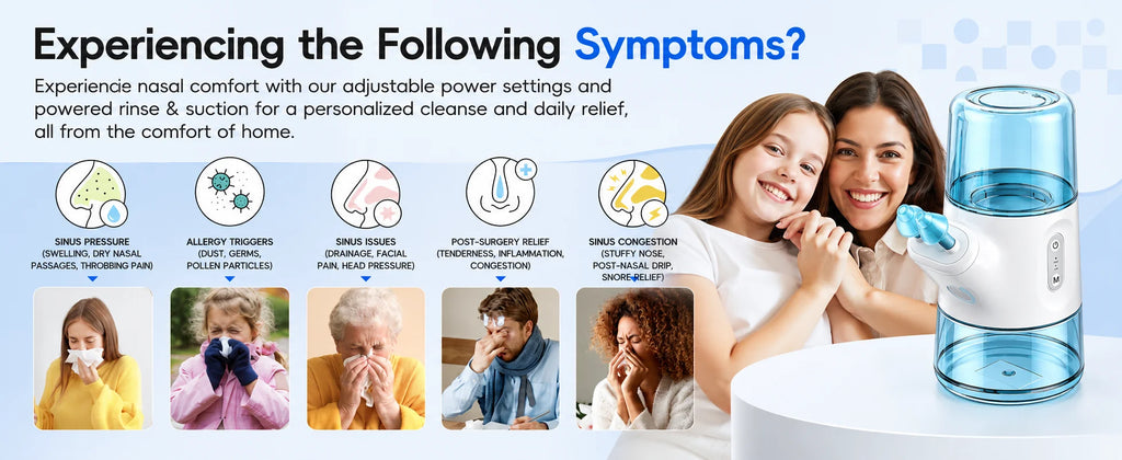 Portable Electric Nasal Irrigator for Sinus Relief