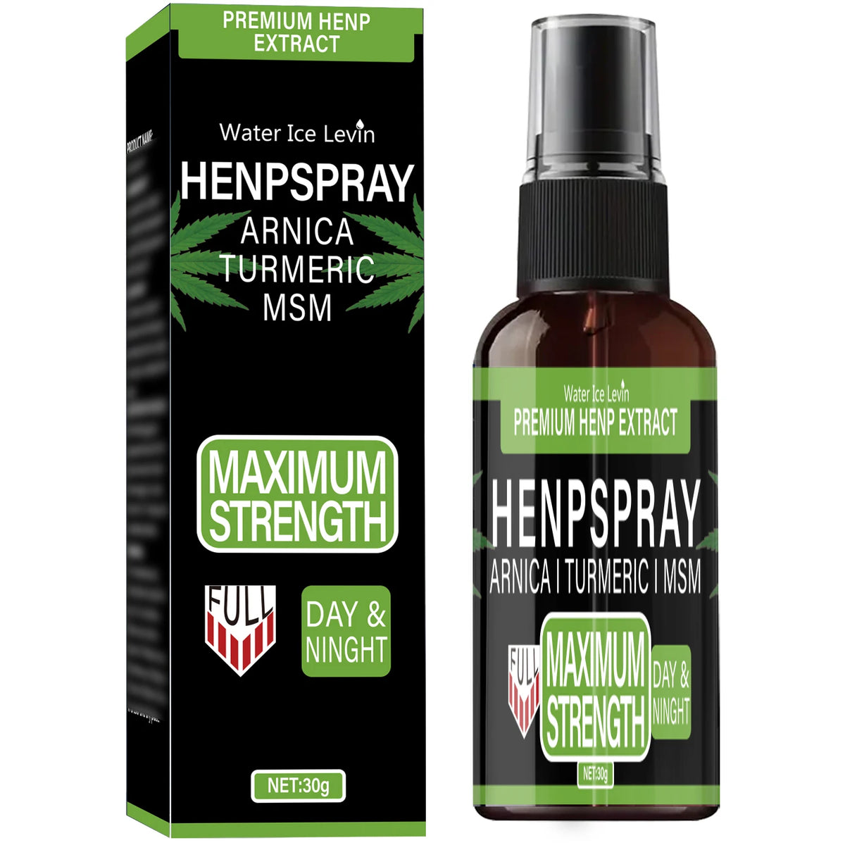 Hemp Extract Spray with Arnica Turmeric and MSM Relief Cream