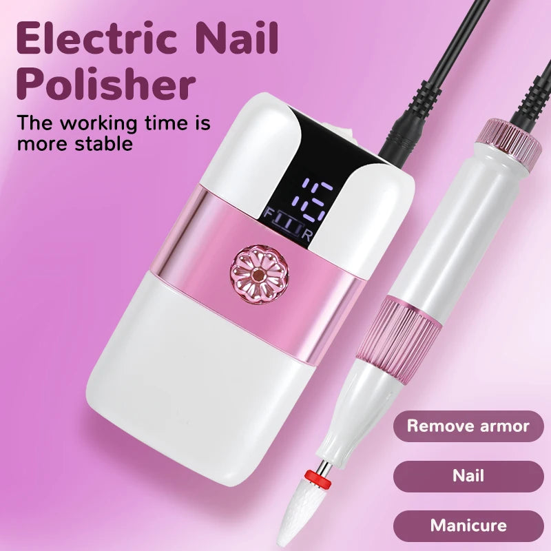 Portable Rechargeable Electric Nail Drill for Manicure and Pedicure - 2