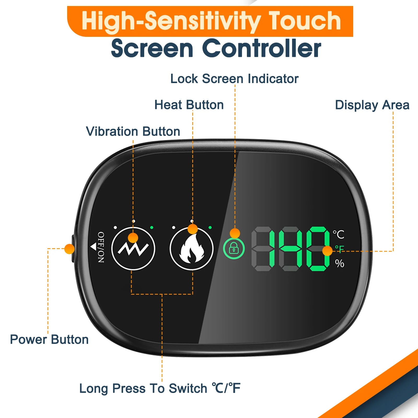 Cordless Heated Shoulder Massager with Vibration - 10