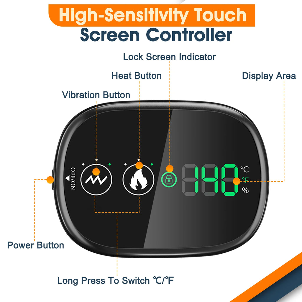 Cordless Heated Shoulder Massager with Vibration