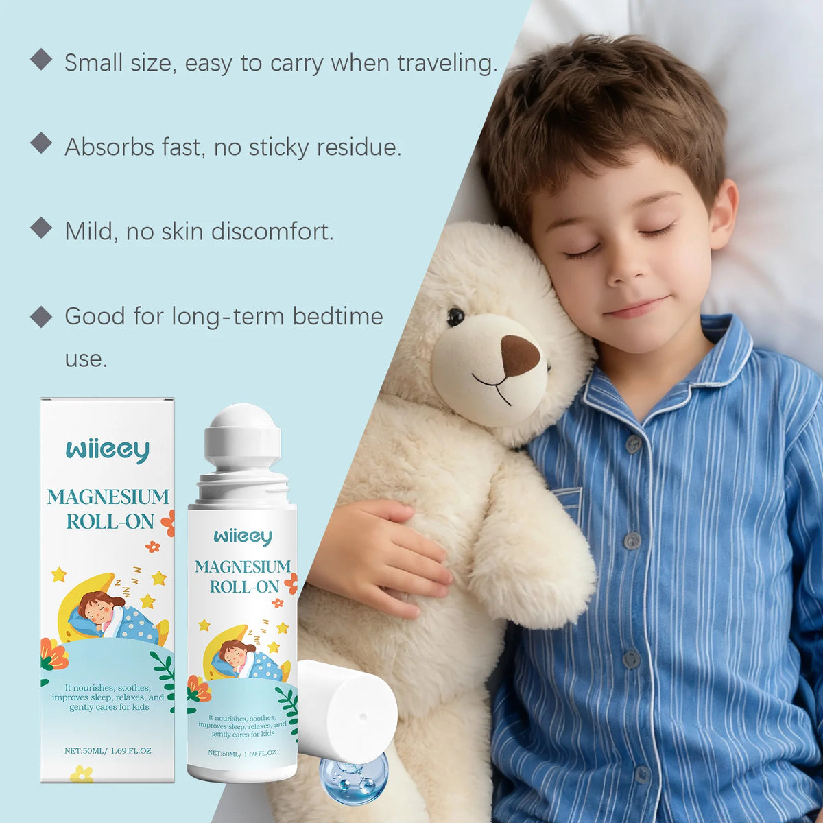 Magnesium Sleep Roll-On for Kids Bedtime Relaxation