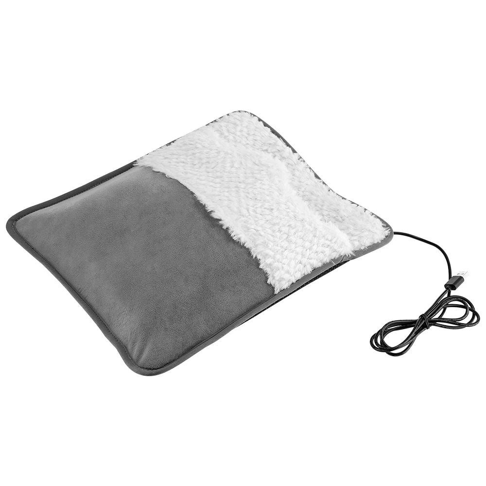 USB Electric Heated Foot Warmer Pad for Home and Office - 26