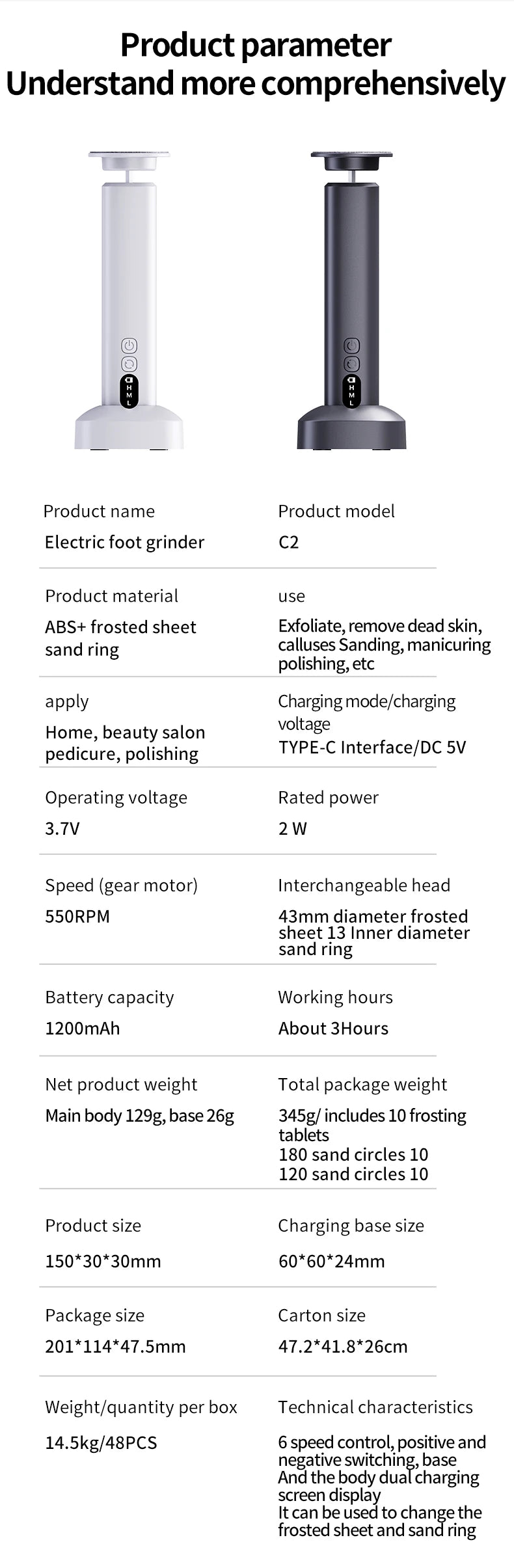 Electric Foot Callus Remover for Smooth Feet