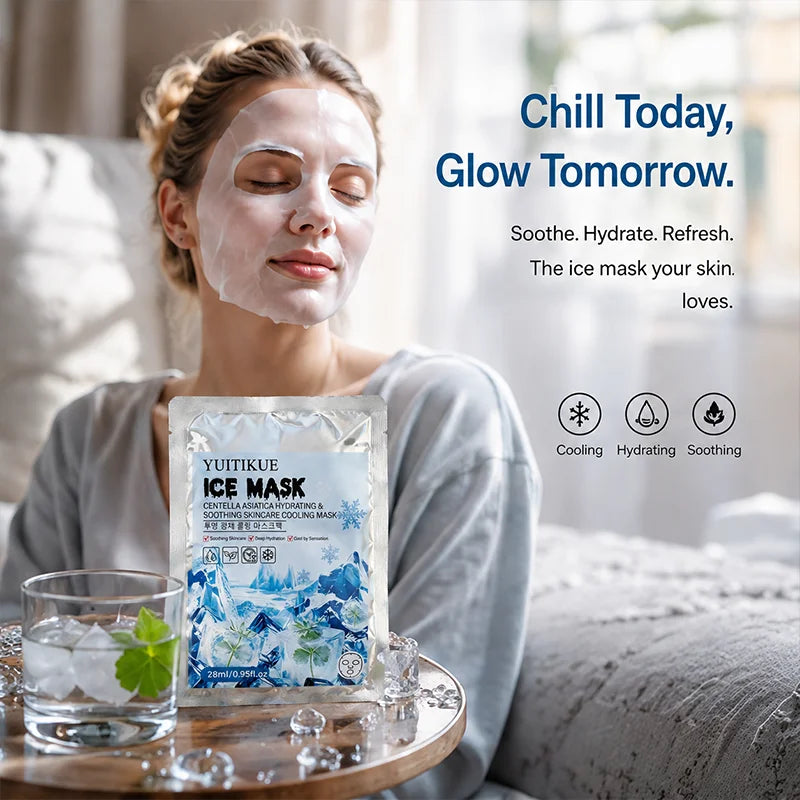 YUITIKUE Centella Asiatica Ice Mask Cooling Hydrating Face Sheet Mask
