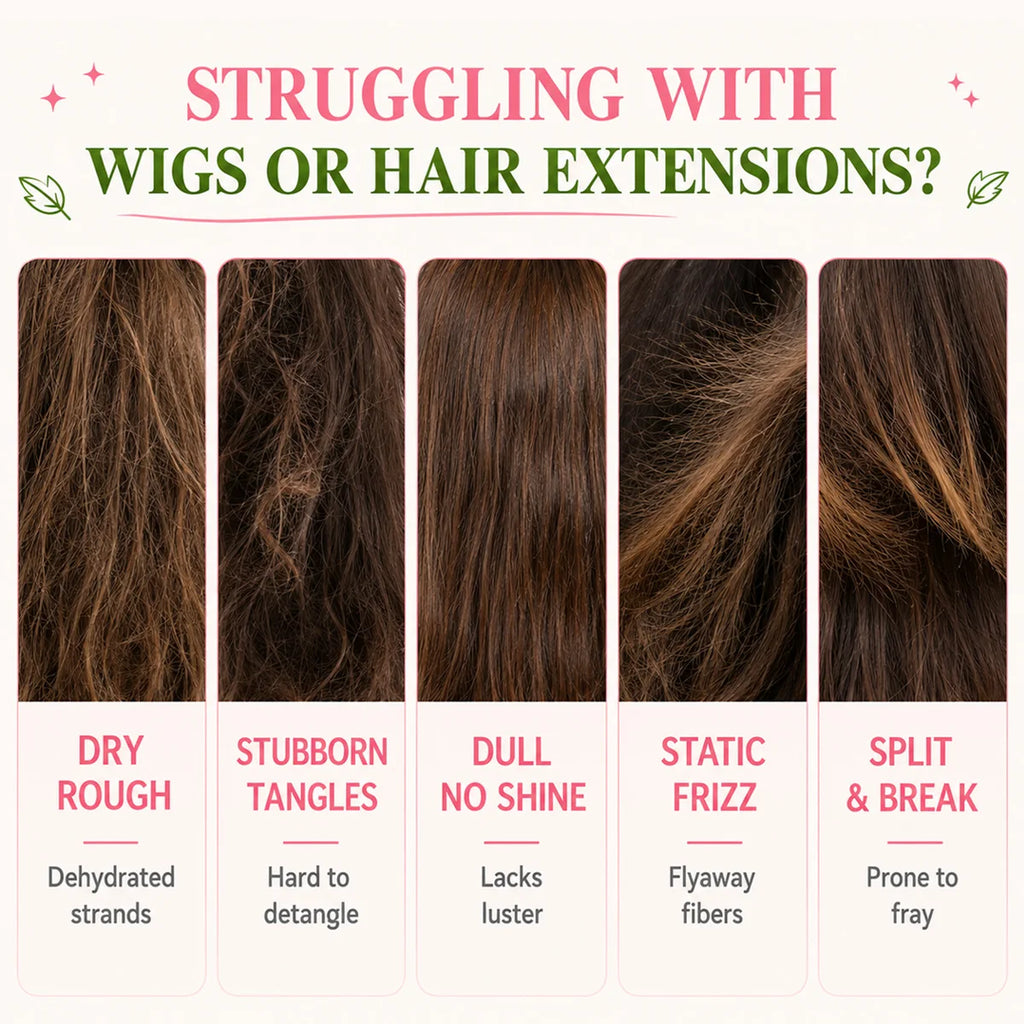Lockmio Wig Milk Spray Leave-in Conditioner for Synthetic and Human Hair