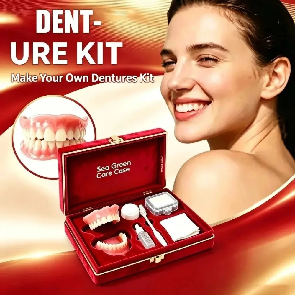 Comfortable Silicone Denture Set with Care and Storage Kit