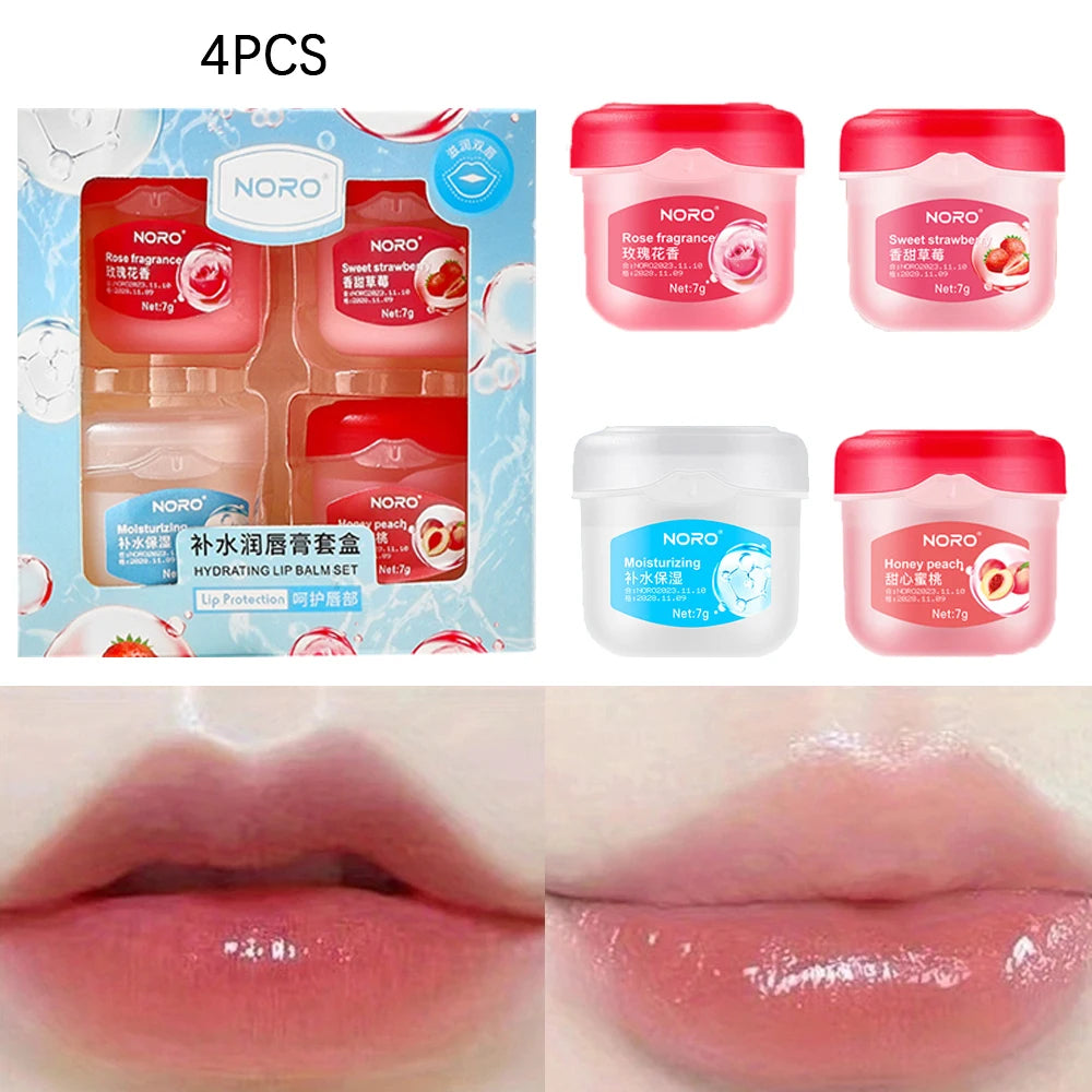 NORO Moisturizing Lip Balm Set Fruit Flavored Lip Mask Care Kit - 11