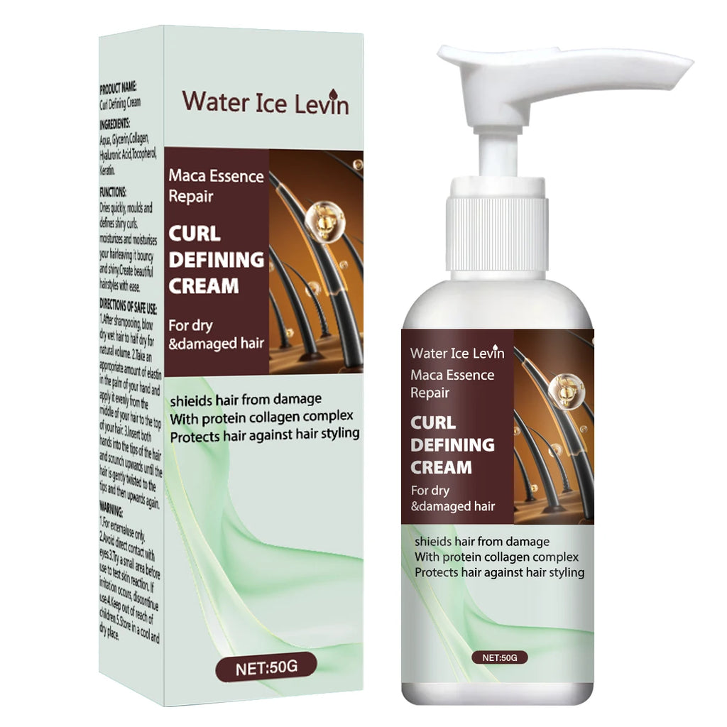 Maca Essence Curl Defining Hair Cream with Keratin and Collagen 50g