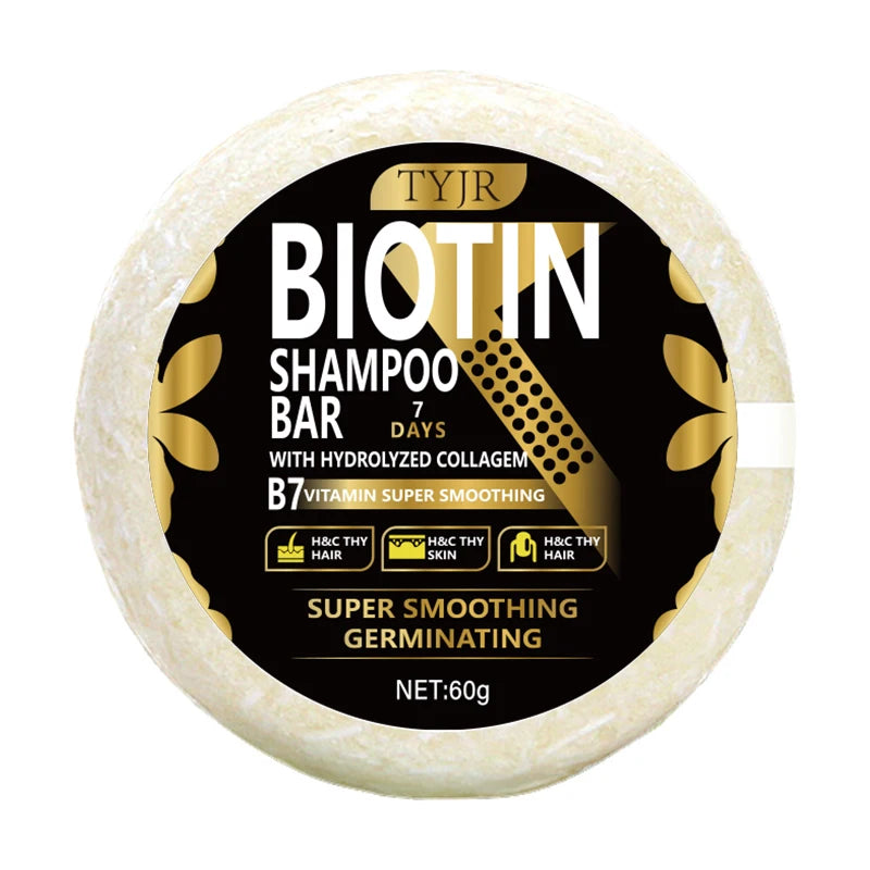 60g Biotin Shampoo Bar Hair Moisturizing and Smoothing Soap