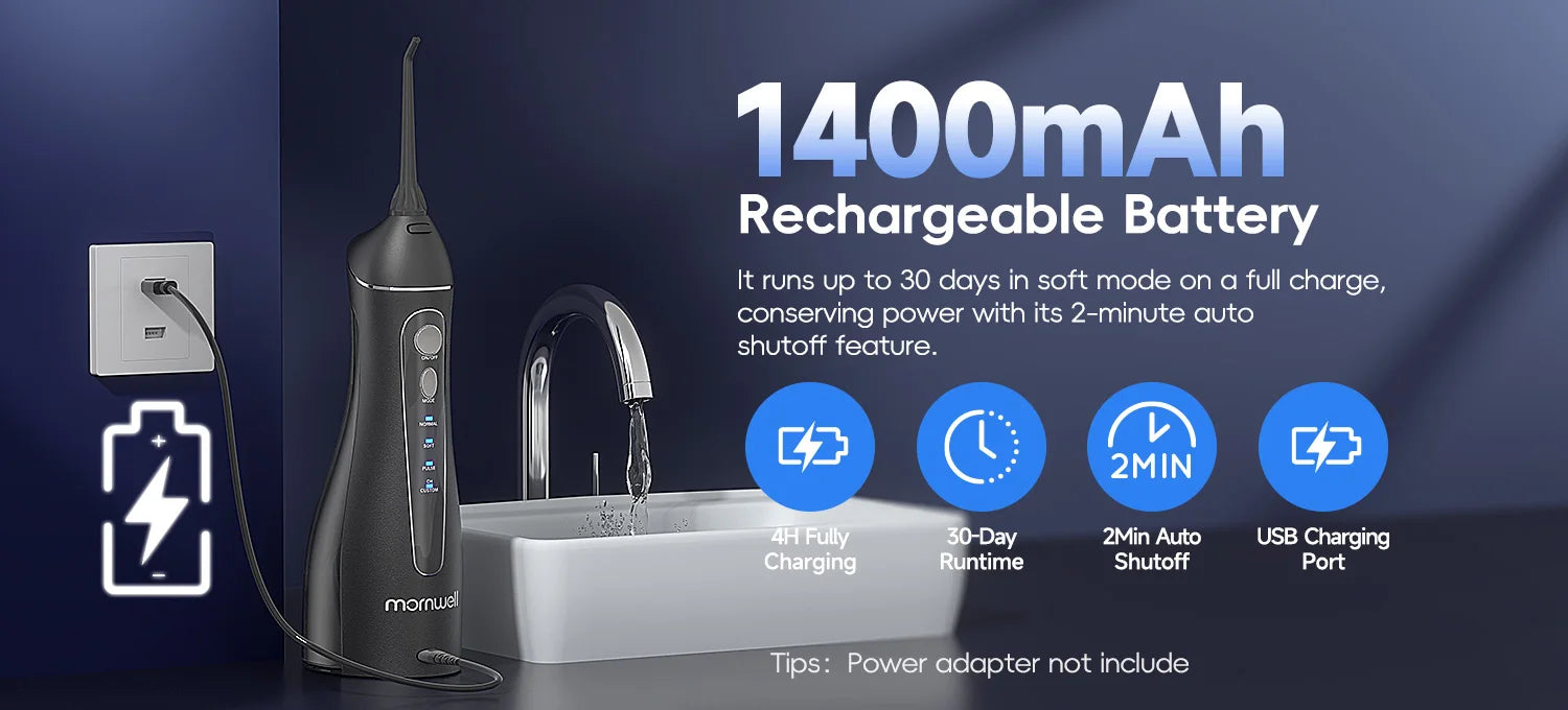 Electric Water Flosser and Toothbrush Set for Oral Care - 7