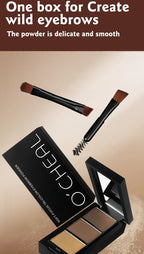 O'CHEAL Three Color Eyebrow Powder Waterproof Makeup Palette